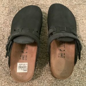 BIRKI’S SOFT FOOTBED CLOGS BLACK SIZE 37 EU
